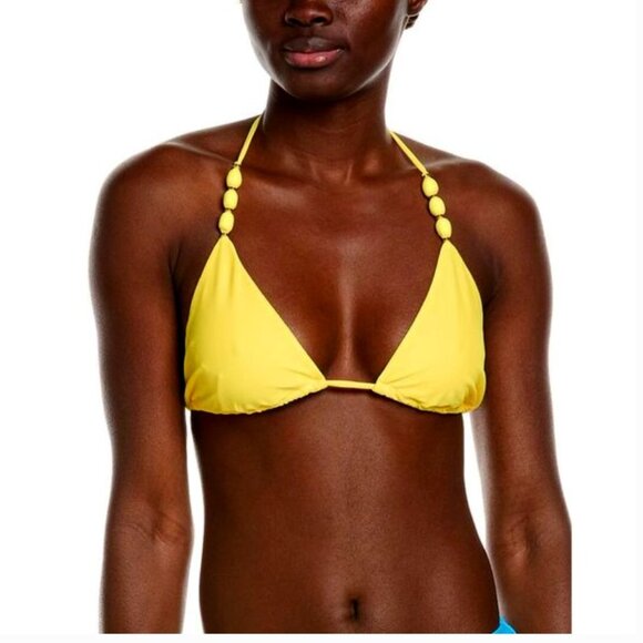 NWT Ramy Brook Elsa Bikini Swim Top Size Medium Lemon Yellow
